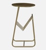 Cavos Metal End Table In Gold Finish With Magazine Stand