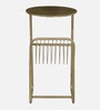 Cavos Metal End Table In Gold Finish With Magazine Stand