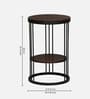 Cavos Metal Round End Table In Black Colour
