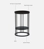 Cavos Metal Round End Table In Black Colour
