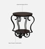 Cavos Metal Round End Table In Black Finish