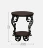 Cavos Metal Round End Table In Black Finish