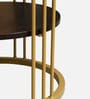 Cavos Metal Round End Table In Gold Colour
