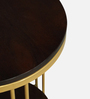 Cavos Metal Round End Table In Gold Colour