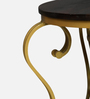 Cavos Metal Round End Table In Gold Finish