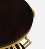 Cavos Metal Round End Table In Gold Finish