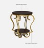 Cavos Metal Round End Table In Gold Finish