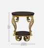 Cavos Metal Round End Table In Gold Finish