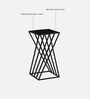 Cavos Metal Side Table In Black Finish