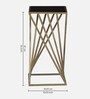 Cavos Metal Side Table In Gold Finish