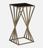 Cavos Metal Side Table In Gold Finish