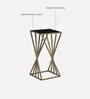 Cavos Metal Side Table In Gold Finish