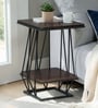 Cavos Metal Square End Table In Black Colour