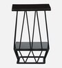 Cavos Metal Square End Table In Black Colour