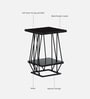 Cavos Metal Square End Table In Black Colour