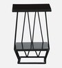 Cavos Metal Square End Table In Black Colour