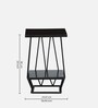 Cavos Metal Square End Table In Black Colour
