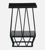 Cavos Metal Square End Table In Black Colour