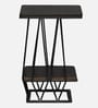 Cavos Metal Square End Table In Black Colour