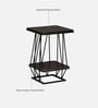 Cavos Metal Square End Table In Black Colour