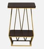 Cavos Metal Square End Table In Gold Colour