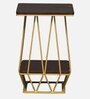 Cavos Metal Square End Table In Gold Colour