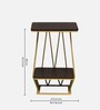 Cavos Metal Square End Table In Gold Colour