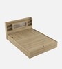 Cavour King Size Bed in Santana Oak Finish with Hydraulic Storage