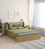 Cavour King Size Bed in Santana Oak Finish with Hydraulic Storage