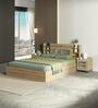 Cavour King Size Bed in Santana Oak Finish with Hydraulic Storage
