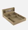 Cavour King Size Bed in Santana Oak Finish with Hydraulic Storage