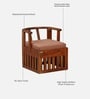 Cayenne Acacia Wood Slipper Chairs with Cushion In Natural Finish