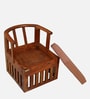 Cayenne Acacia Wood Slipper Chairs with Cushion In Natural Finish