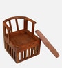 Cayenne Acacia Wood Slipper Chairs with Cushion In Natural Finish