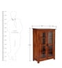 Andorra Solid Wood Varnished Crockery Cabinet in Honey Oak finish