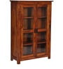 Andorra Solid Wood Varnished Crockery Cabinet in Honey Oak finish