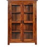 Andorra Solid Wood Varnished Crockery Cabinet in Honey Oak finish