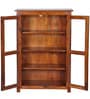 Andorra Solid Wood Varnished Crockery Cabinet in Honey Oak finish