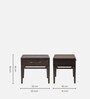 Cayman Bed Side Table In Grey Finish