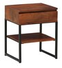 Chapman Solid Wood Bedside Table In Honey Oak Finish With Drawer
