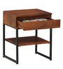 Chapman Solid Wood Bedside Table In Honey Oak Finish With Drawer