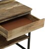 Cayuse Solid Wood Night Stand in Natural Finish with Bronze Frame