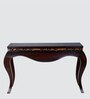 Cazalu Solid Wood Console Table in Brown Finish