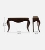 Cazalu Solid Wood Console Table In Brown Finish