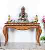 Cazalu Solid Wood Console Table In Teak Finish