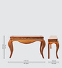 Cazalu Solid Wood Console Table in Teak Finish
