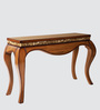 Cazalu Solid Wood Console Table in Teak Finish