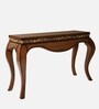 Cazalu Solid Wood Console Table In Teak Finish