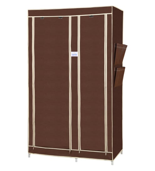 Buy 6 Multipurpose Racks Fabric Metal Brown Portable Wardrobe