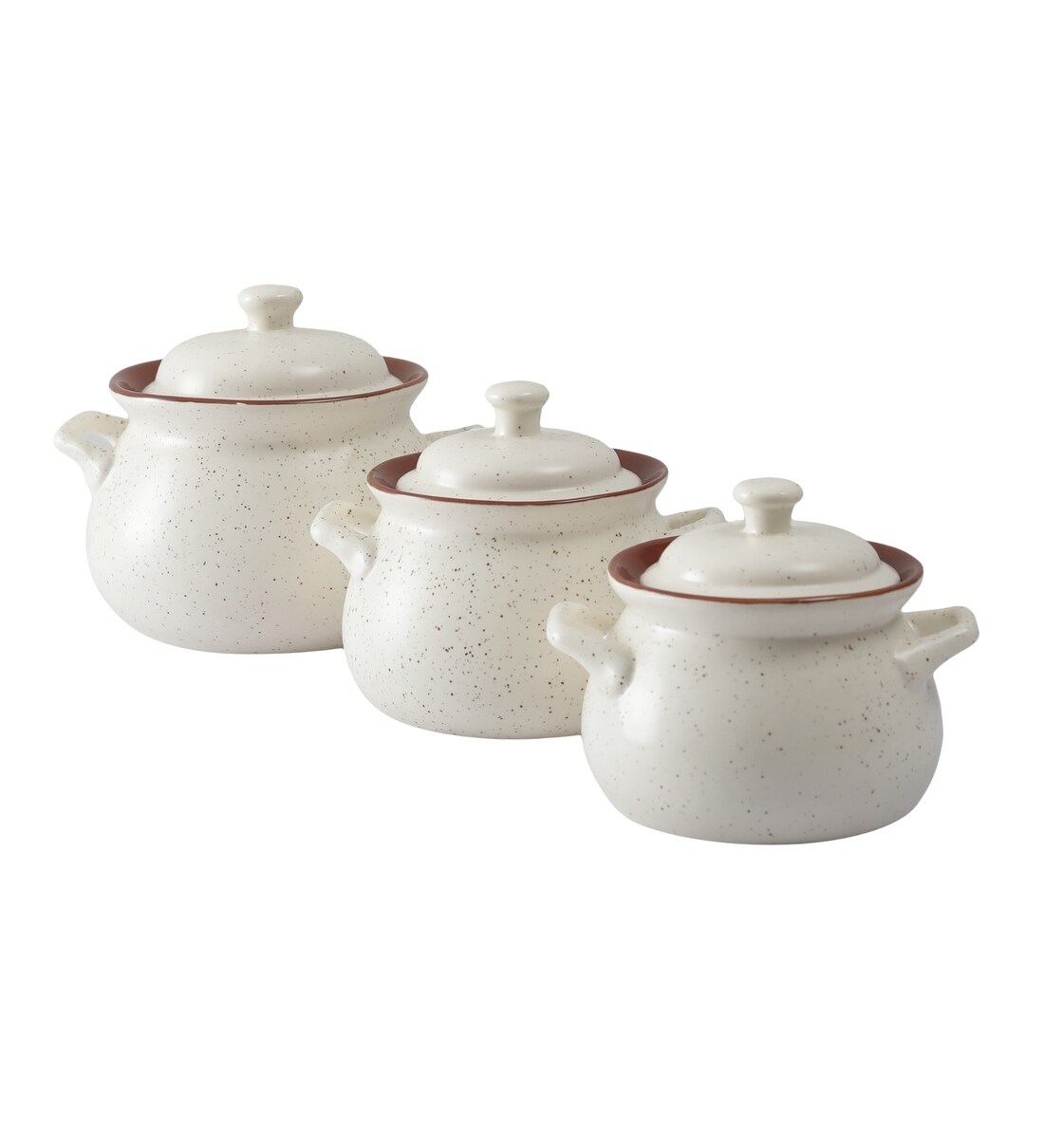 Buy 1 Litre Ceramic Serving Bowls Set of 3 by Cdi Online Serving Dishes Tableware Home
